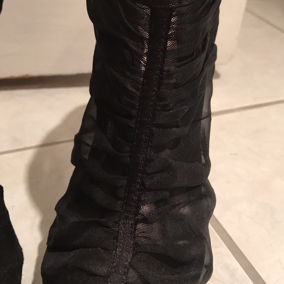 Chinese laundry black mesh heels - size 10 - Picture 3 of 4